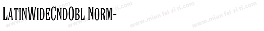 LatinWideCndObl Norm字体转换